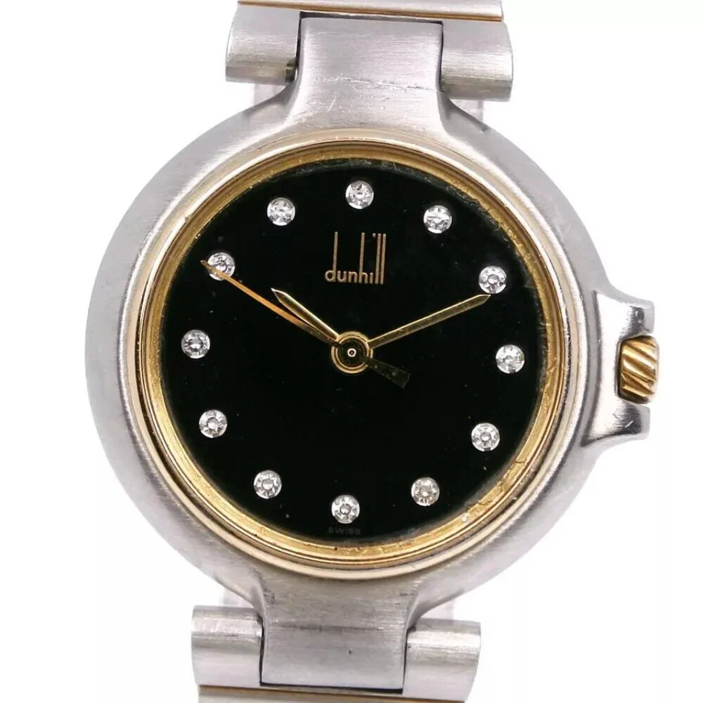 Dunhill Millennium Watches 12P diamond blackDial Stainless Steel Quartz
